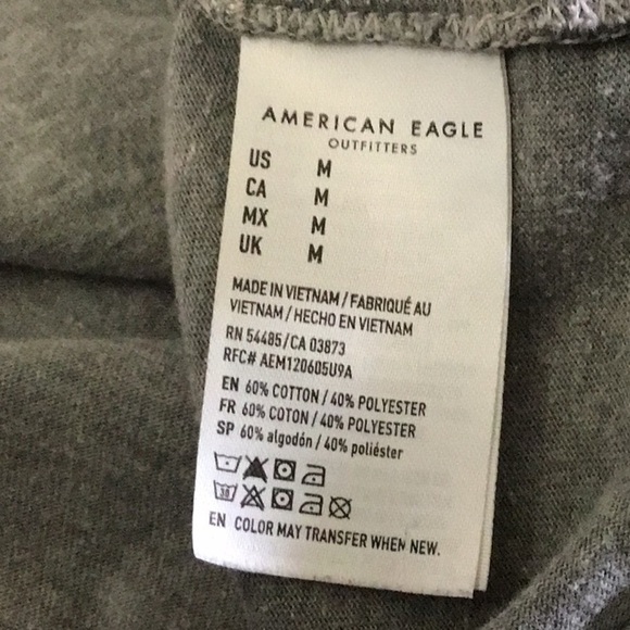 AMERICAN Eagle grey stripe hoodie medium - Picture 5 of 6